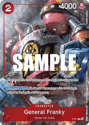 General Franky (CS 2023 Event Pack) card from One Piece Promotion Cards