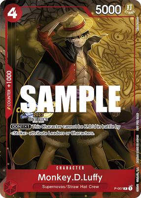 Monkey.D.Luffy (007) (CS 2023 Celebration Pack) card from One Piece Promotion Cards
