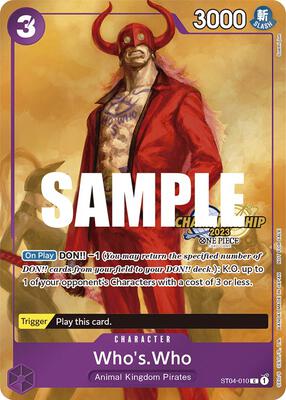 Who's.Who (CS 2023 Celebration Pack) card from One Piece Promotion Cards