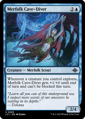 Merfolk Cave-Diver card from The Lost Caverns of Ixalan