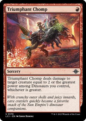 Triumphant Chomp card from The Lost Caverns of Ixalan
