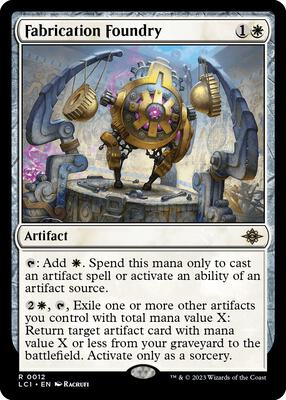Fabrication Foundry card from The Lost Caverns of Ixalan