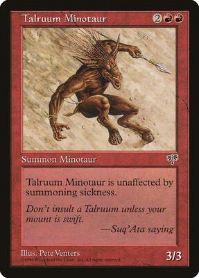 Talruum Minotaur card from Mirage