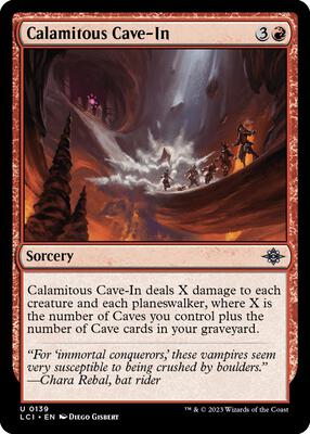 Calamitous Cave-In card from The Lost Caverns of Ixalan