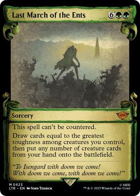 Last March of the Ents (Showcase Scrolls) card from Universes Beyond: The Lord of the Rings: Tales of Middle-earth