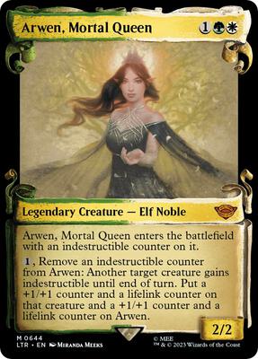 Arwen, Mortal Queen (Showcase Scrolls) card from Universes Beyond: The Lord of the Rings: Tales of Middle-earth