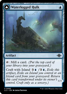 Waterlogged Hulk card from The Lost Caverns of Ixalan
