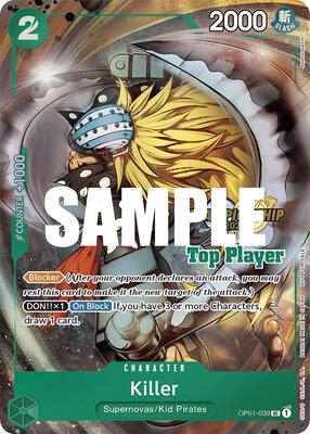 Killer (CS 2023 Top Players Pack) card from One Piece Promotion Cards