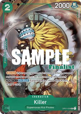 Killer (CS 2023 Top Players Pack) [Finalist] card from One Piece Promotion Cards