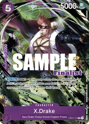 X.Drake (CS 2023 Top Players Pack) [Finalist] card from One Piece Promotion Cards