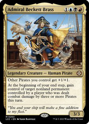 Admiral Beckett Brass card from Commander: The Lost Caverns of Ixalan
