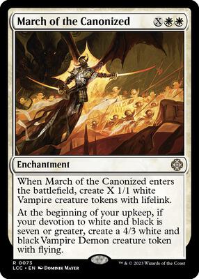 March of the Canonized card from Commander: The Lost Caverns of Ixalan