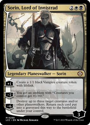 Sorin, Lord of Innistrad card from Commander: The Lost Caverns of Ixalan