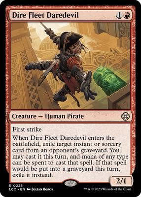 Dire Fleet Daredevil card from Commander: The Lost Caverns of Ixalan