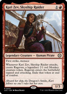 Kari Zev, Skyship Raider card from Commander: The Lost Caverns of Ixalan
