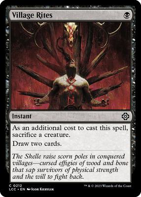 Village Rites card from Commander: The Lost Caverns of Ixalan