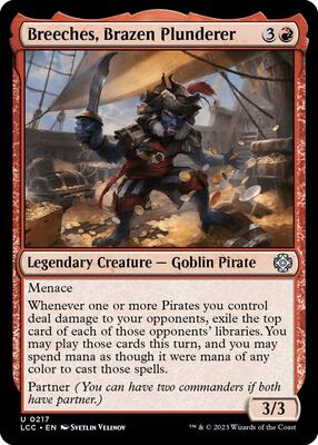 Breeches, Brazen Plunderer card from Commander: The Lost Caverns of Ixalan
