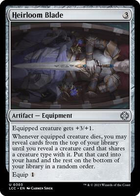 Heirloom Blade card from Commander: The Lost Caverns of Ixalan