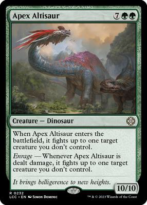 Apex Altisaur card from Commander: The Lost Caverns of Ixalan