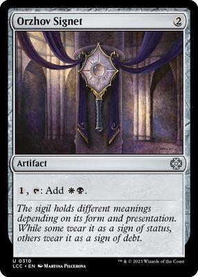 Orzhov Signet card from Commander: The Lost Caverns of Ixalan