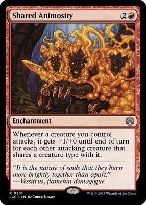 Shared Animosity card from Commander: The Lost Caverns of Ixalan