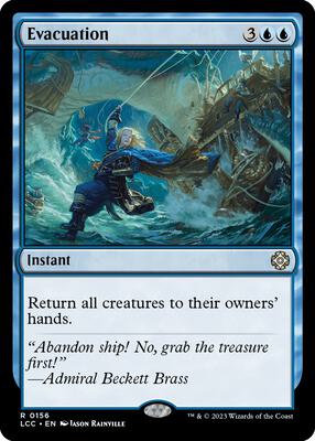 Evacuation card from Commander: The Lost Caverns of Ixalan