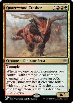 Quartzwood Crasher card from Commander: The Lost Caverns of Ixalan