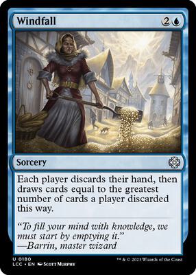 Windfall card from Commander: The Lost Caverns of Ixalan