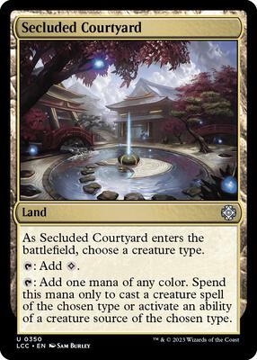 Secluded Courtyard card from Commander: The Lost Caverns of Ixalan