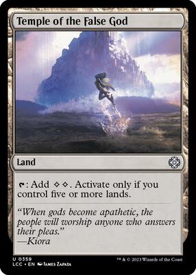 Temple of the False God card from Commander: The Lost Caverns of Ixalan