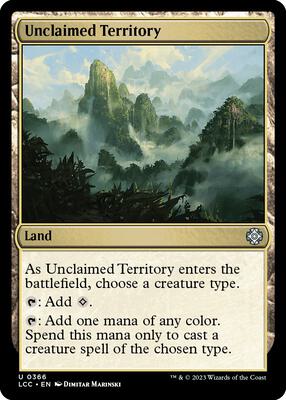 Unclaimed Territory card from Commander: The Lost Caverns of Ixalan