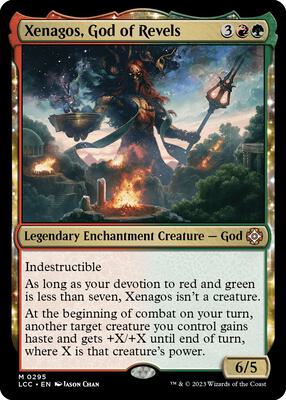 Xenagos, God of Revels card from Commander: The Lost Caverns of Ixalan