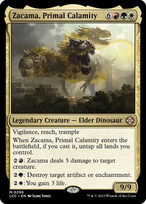 Zacama, Primal Calamity card from Commander: The Lost Caverns of Ixalan