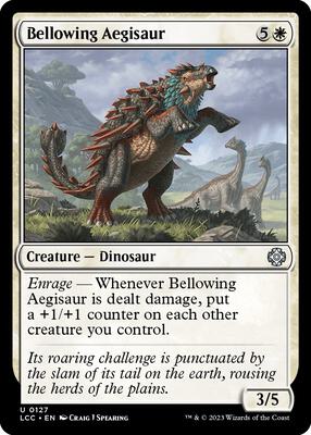Bellowing Aegisaur card from Commander: The Lost Caverns of Ixalan