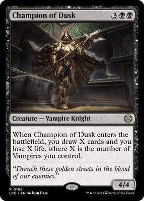 Champion of Dusk card from Commander: The Lost Caverns of Ixalan