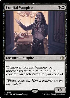 Cordial Vampire card from Commander: The Lost Caverns of Ixalan
