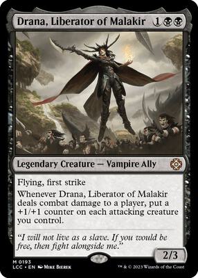 Drana, Liberator of Malakir card from Commander: The Lost Caverns of Ixalan