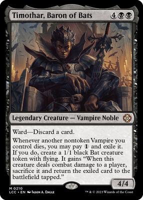 Timothar, Baron of Bats card from Commander: The Lost Caverns of Ixalan