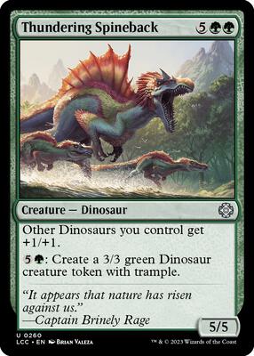 Thundering Spineback card from Commander: The Lost Caverns of Ixalan