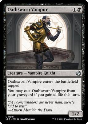 Oathsworn Vampire card from Commander: The Lost Caverns of Ixalan