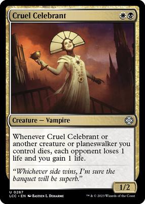 Cruel Celebrant card from Commander: The Lost Caverns of Ixalan