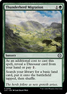 Thunderherd Migration card from Commander: The Lost Caverns of Ixalan