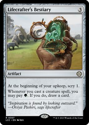Lifecrafter's Bestiary card from Commander: The Lost Caverns of Ixalan