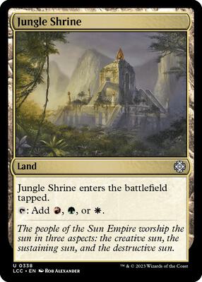 Jungle Shrine card from Commander: The Lost Caverns of Ixalan