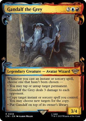 Gandalf the Grey (Showcase Scrolls) card from Universes Beyond: The Lord of the Rings: Tales of Middle-earth