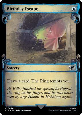 Birthday Escape (Showcase Scrolls) card from Universes Beyond: The Lord of the Rings: Tales of Middle-earth