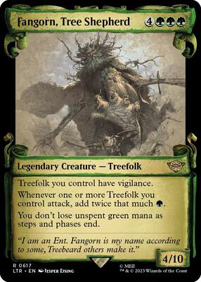 Fangorn, Tree Shepherd (Showcase Scrolls) card from Universes Beyond: The Lord of the Rings: Tales of Middle-earth