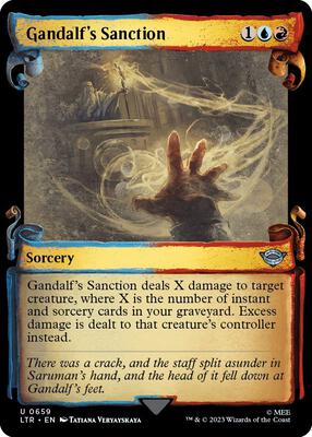 Gandalf's Sanction (Showcase Scrolls) card from Universes Beyond: The Lord of the Rings: Tales of Middle-earth