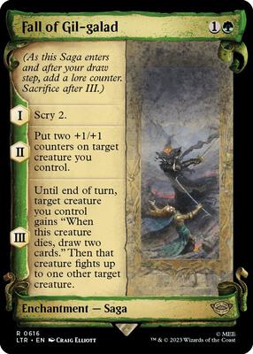 Fall of Gil-galad (Showcase Scrolls) card from Universes Beyond: The Lord of the Rings: Tales of Middle-earth