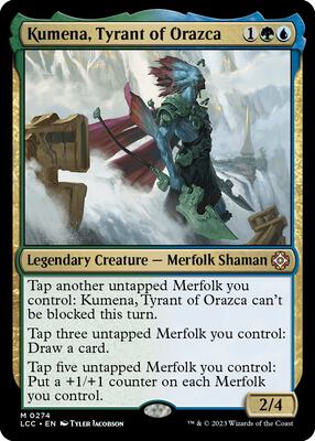 Kumena, Tyrant of Orazca card from Commander: The Lost Caverns of Ixalan